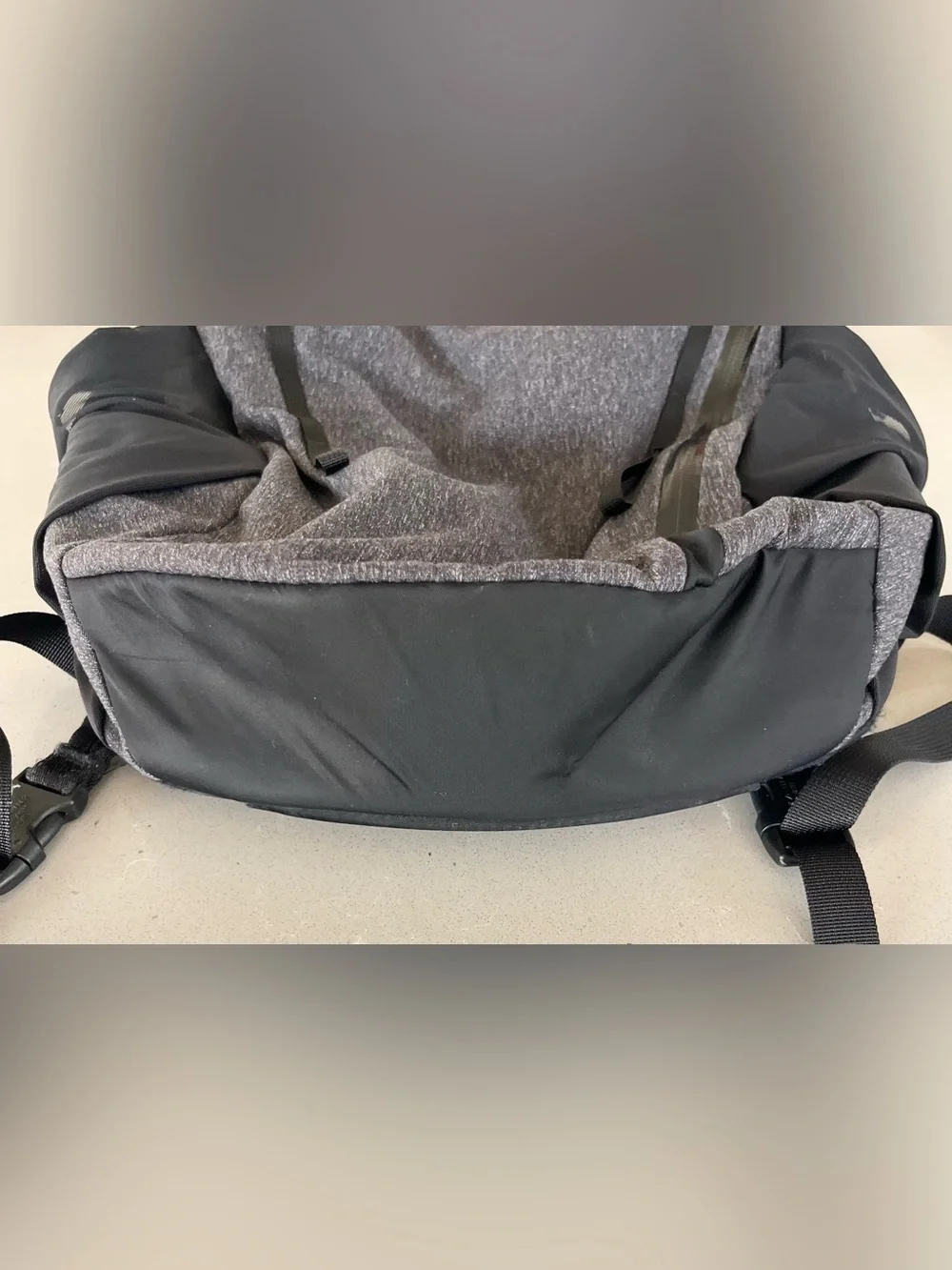 Lululemon Core Backpack Heathered Black Gray Black Large Athletic Travel Bag